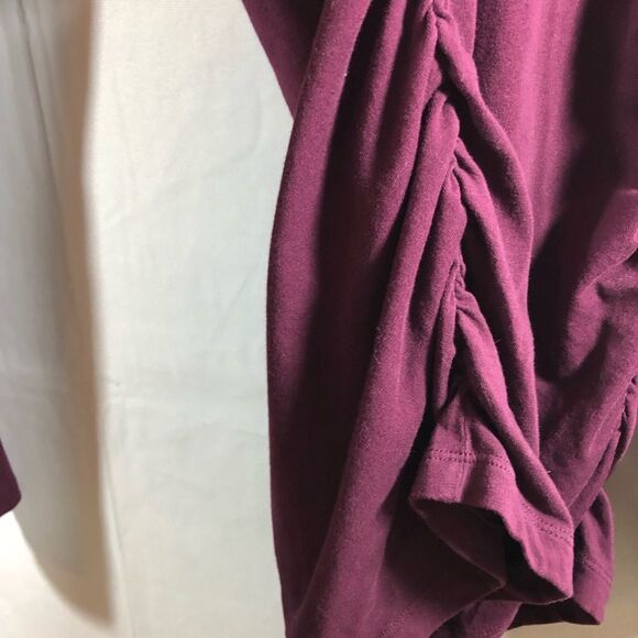 Cabi Long Sleeve Cowl Neck Maroon Blouse - Picture 5 of 13